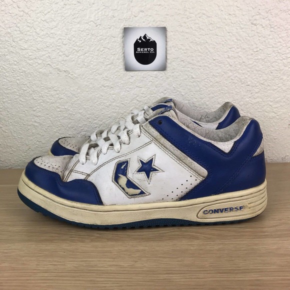 Vintage Converse Weapon Magic Johnson Sz 9.5 Low Tops Blue White RARE main image 8